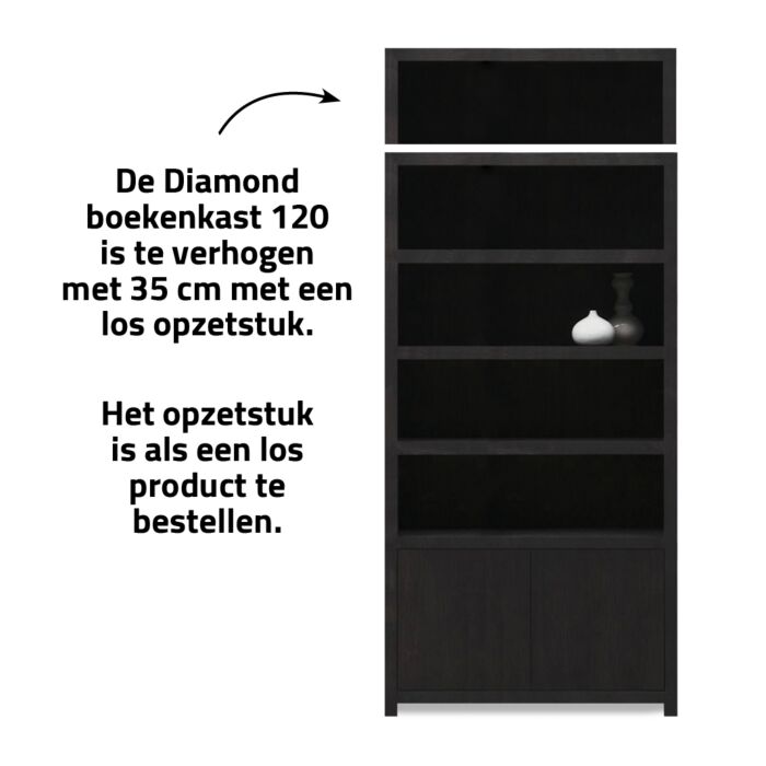 Juwel Boekenkast 4 Vaks 120cm