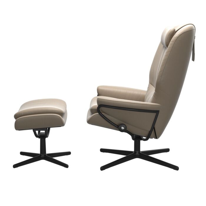 Rome Fauteuil Hoog Cross incl. Voetenbank 