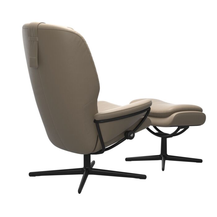 Rome Fauteuil Hoog Cross incl. Voetenbank 