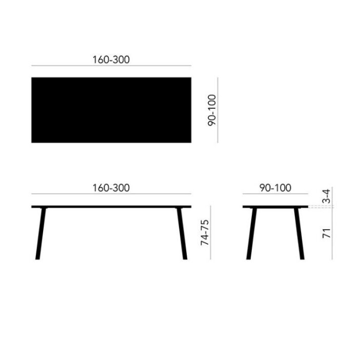 Studio HENK Eetkamertafel Butterfly 