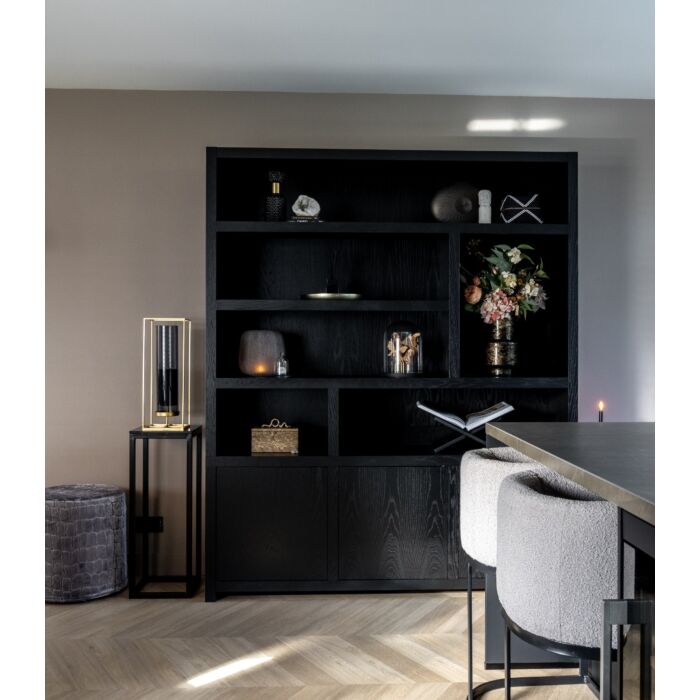 Boekenkast Jewel Zwart 180cm
