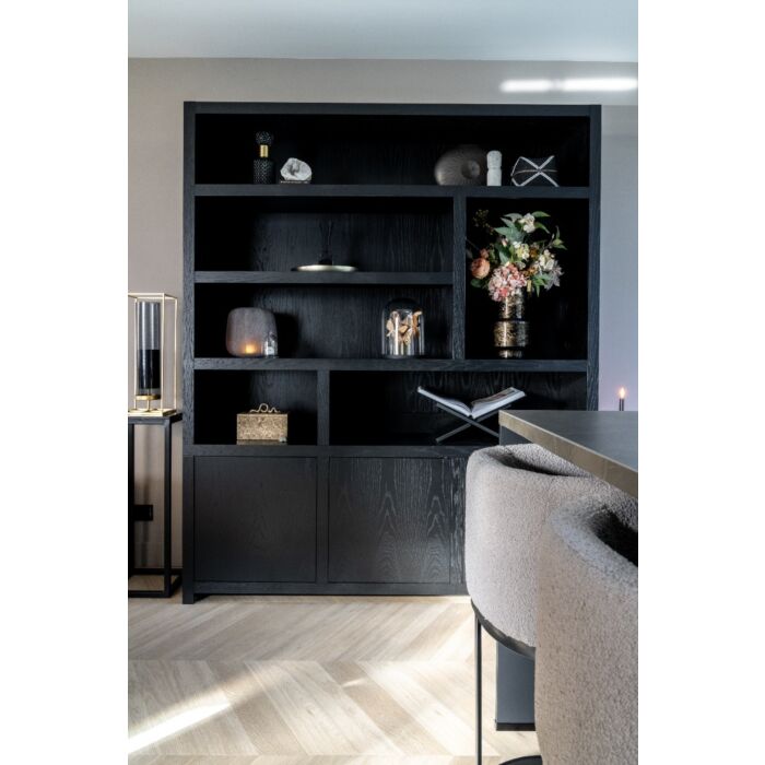 Boekenkast Jewel Zwart 180cm