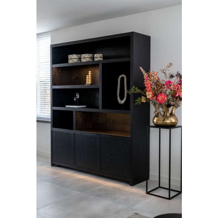 Boekenkast Jewel Zwart 180cm