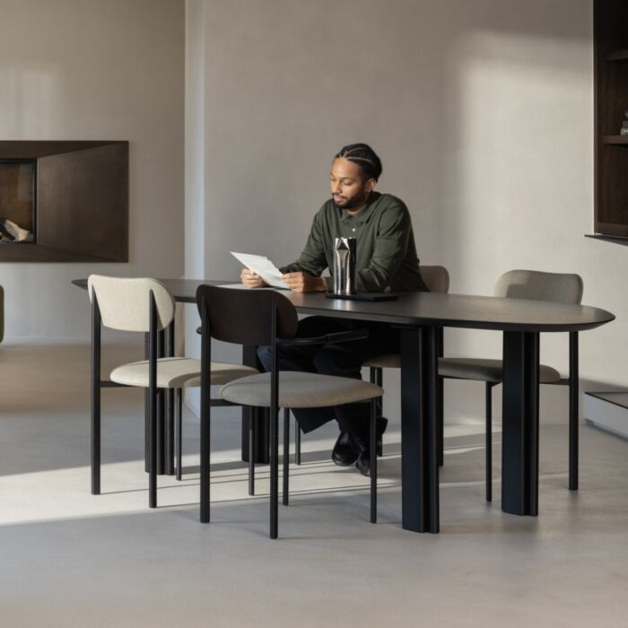 Studio HENK Eetkamerstoel Oblique Zwart