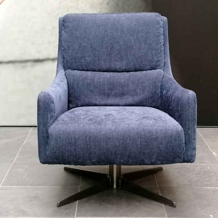 Natuzzi Gloria Draaifauteuil Velvet Blue
