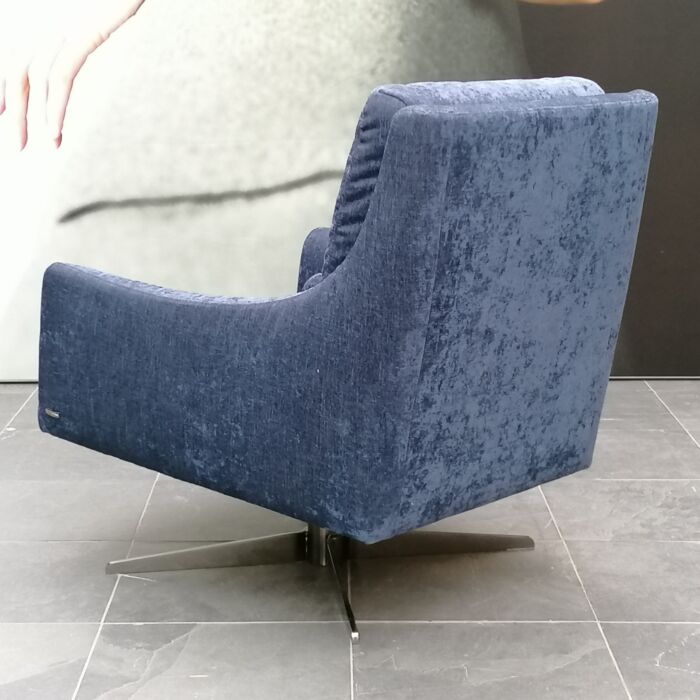 Natuzzi Gloria Draaifauteuil Velvet Blue
