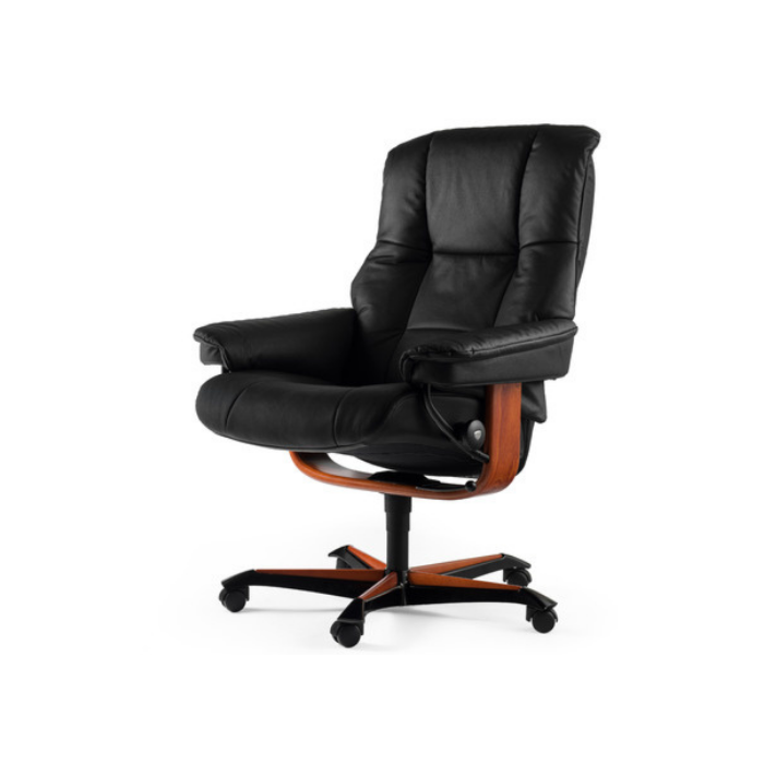 Bureaustoel Mayfair Home Office Zwart Leer