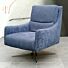 Natuzzi Gloria Draaifauteuil Velvet Blue