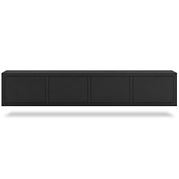 Zwevend TV-meubel Diamond Zwart 240cm